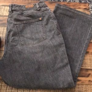 Eddie Bauer 18w grey wash straight leg
